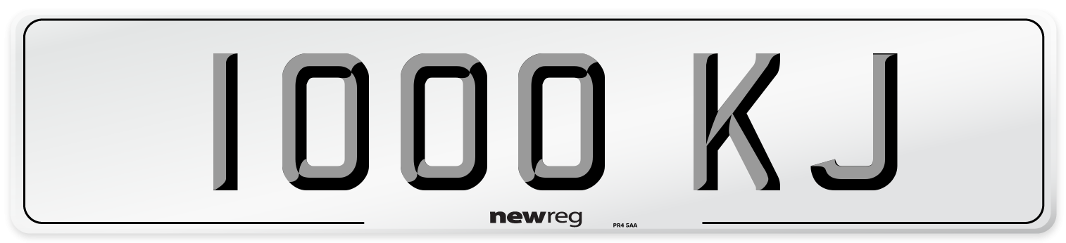 1000 KJ Number Plate from New Reg